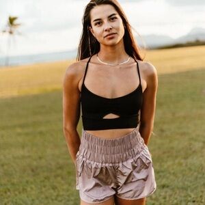 Free People Movement The Way Home Shorts Mauve Pink